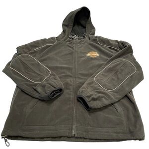 Harley-Davidson Men's L Riding Gear Shield Logo Jacket Full Zip Hoodie